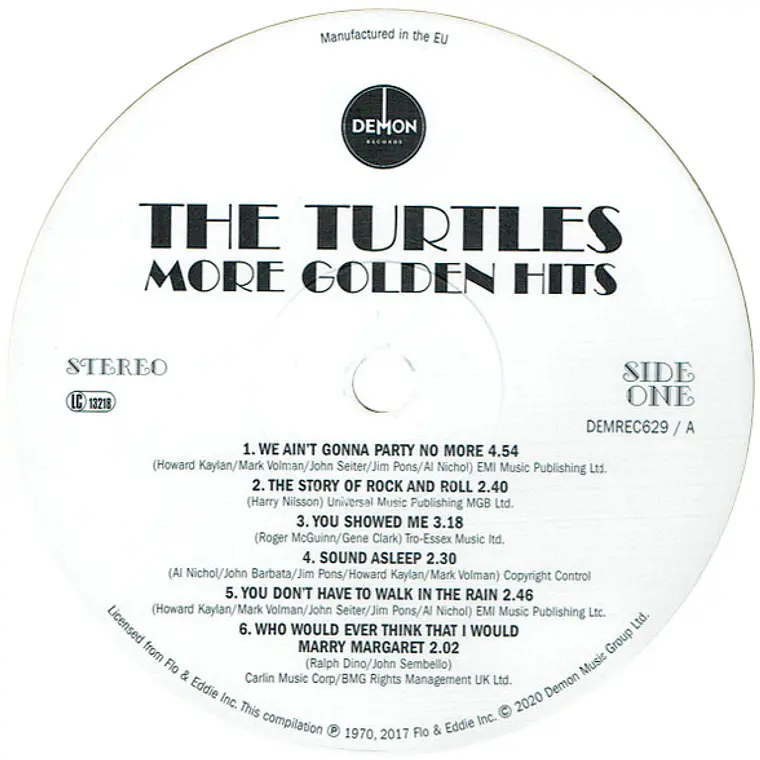 The Turtles – The Turtles! More Golden Hits  USADO COMO NUEVO  3