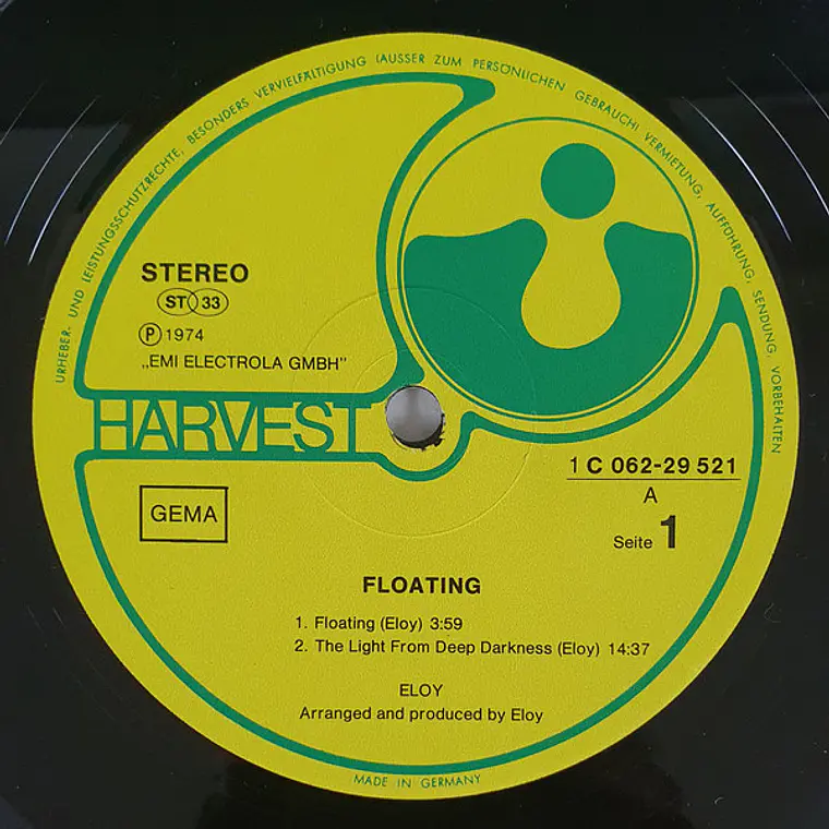 Eloy – Floating/ DISCO NM / EXC  2
