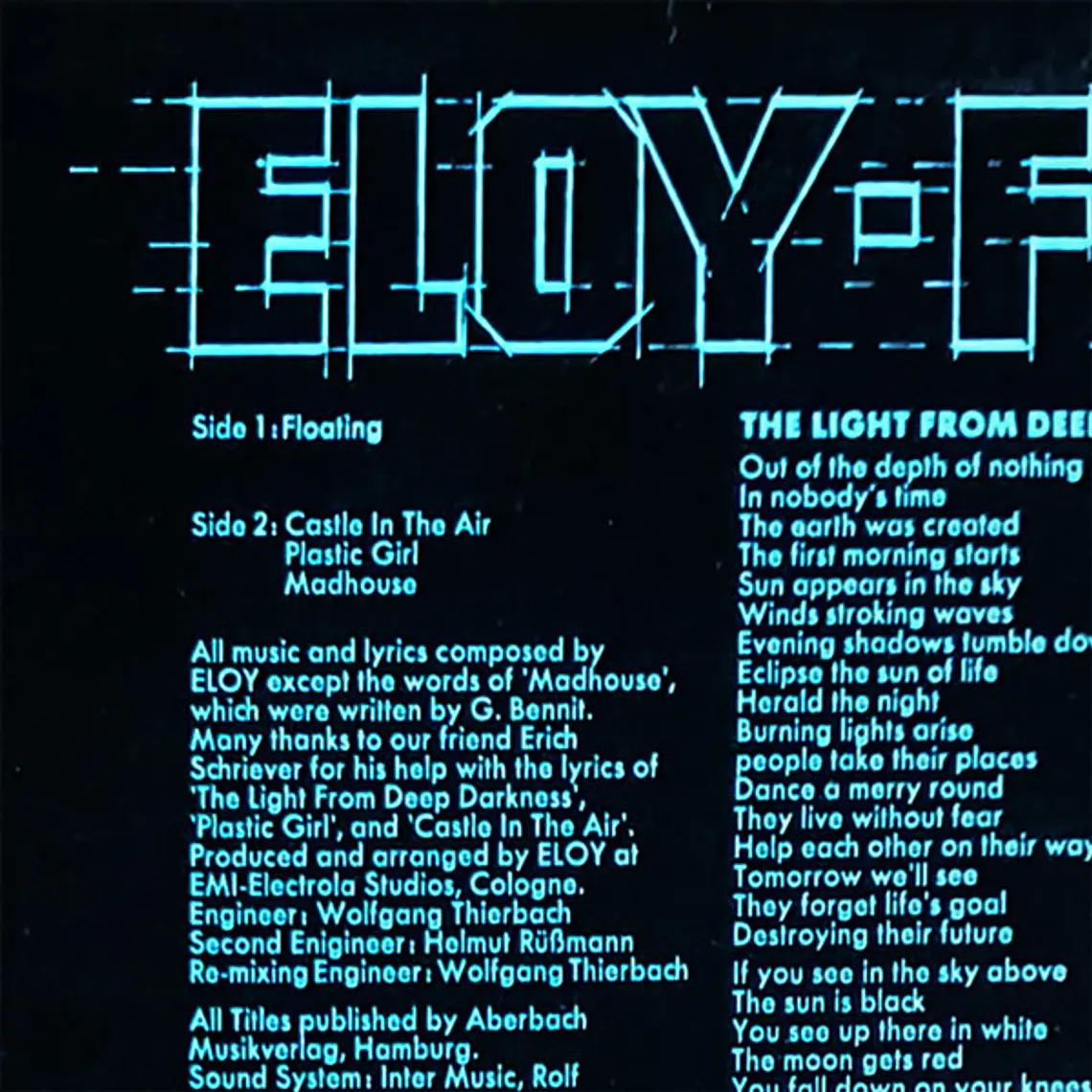 Eloy – Floating/ DISCO NM / EXC  5