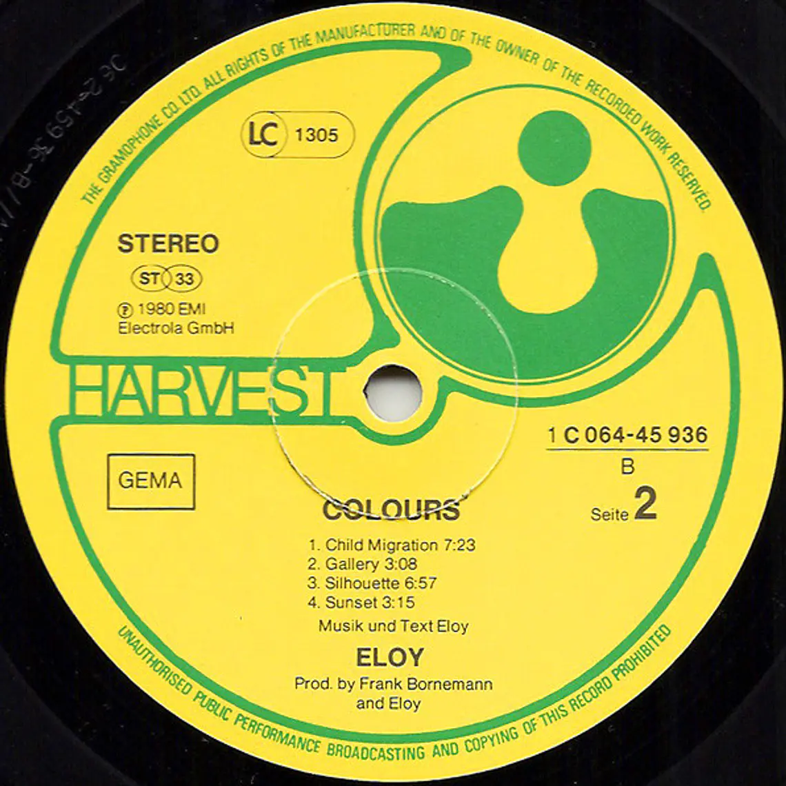 Eloy – Colours / NM / EXC  5