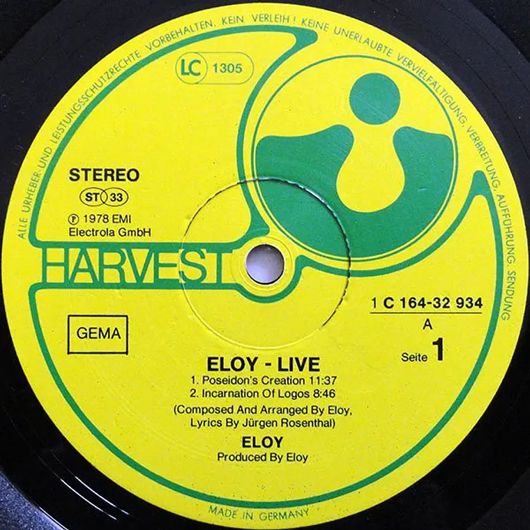 Eloy – Live  /NM / EXC 4