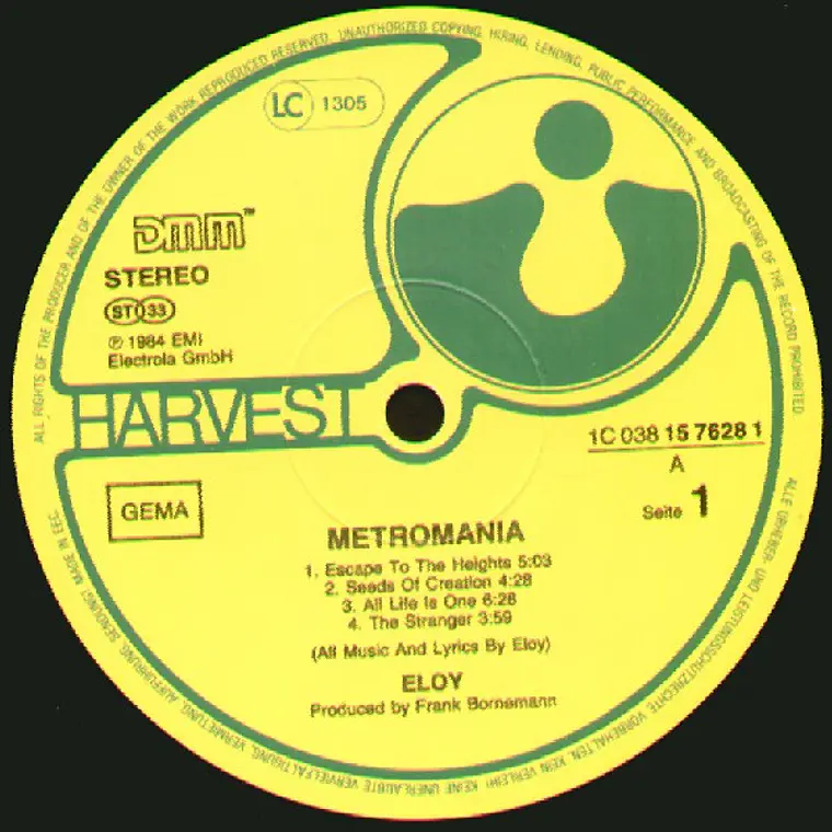 Eloy – Metromania  / NM / EXC 4