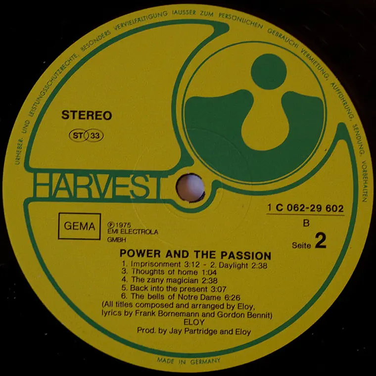 Eloy – Power And The Passion / NM / EXC 4