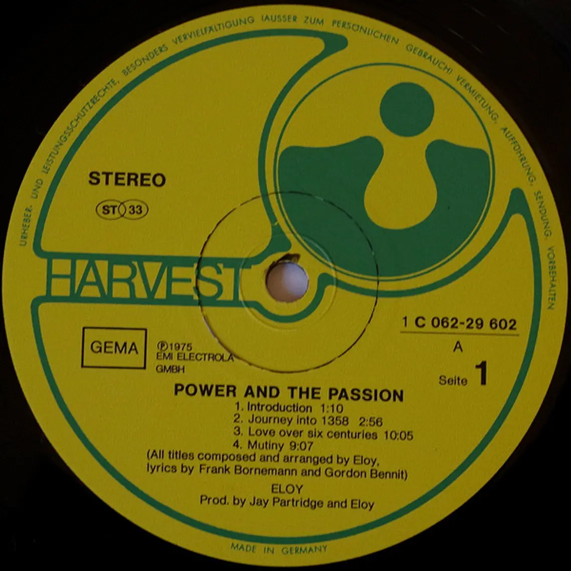 Eloy – Power And The Passion / NM / EXC 3