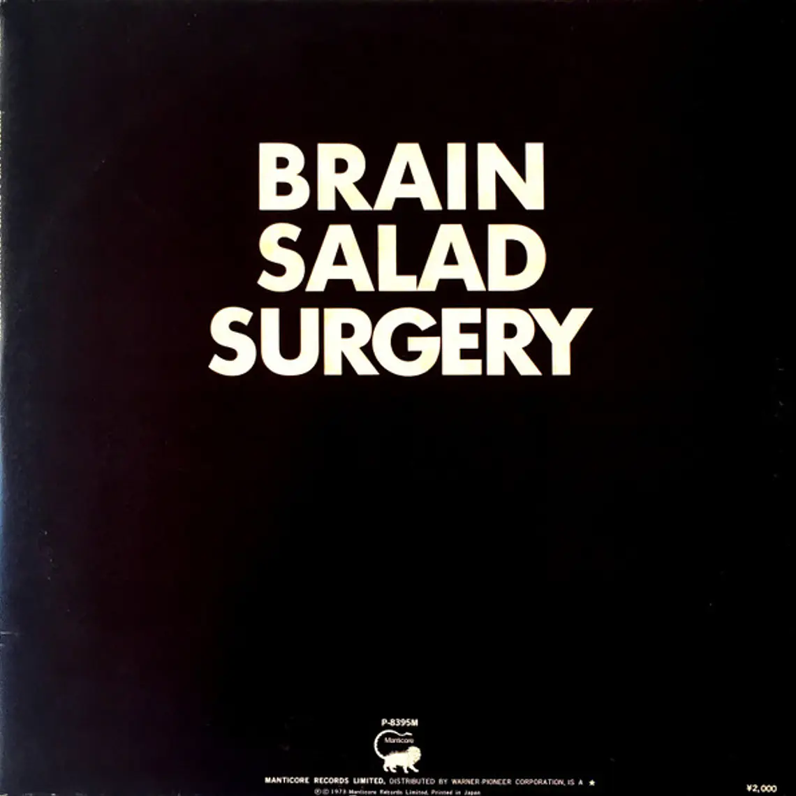 Emerson, Lake & Palmer – Brain Salad Surgery /NM/ JAPAN/ NO OBI 3