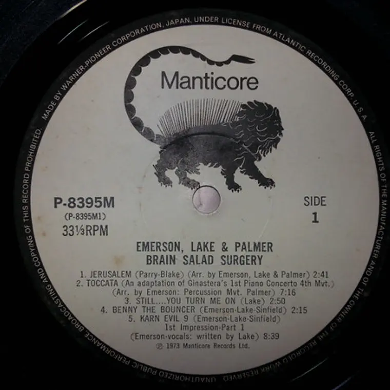 Emerson, Lake & Palmer – Brain Salad Surgery /NM/ JAPAN/ NO OBI 5