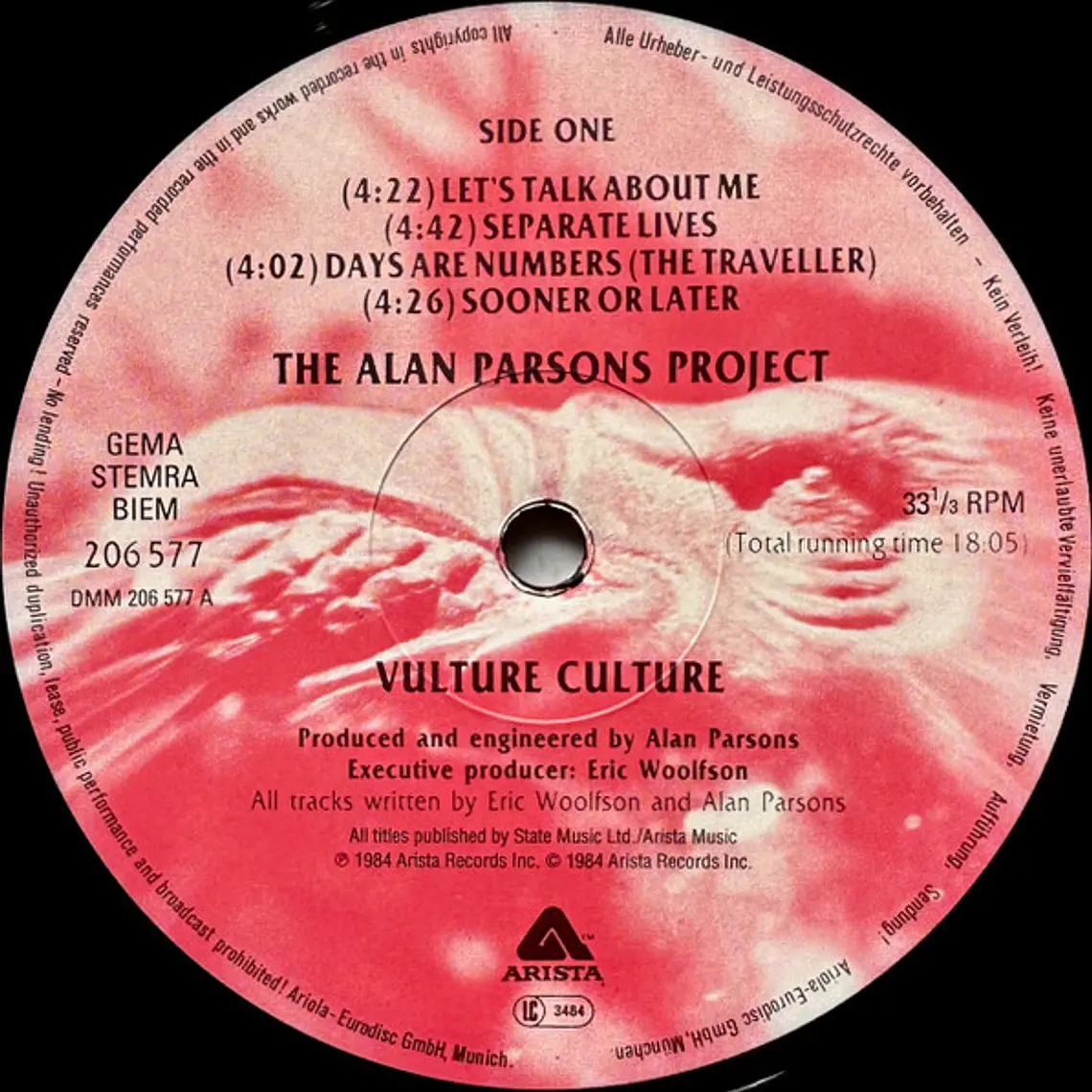 The Alan Parsons Project – Vulture Culture 3
