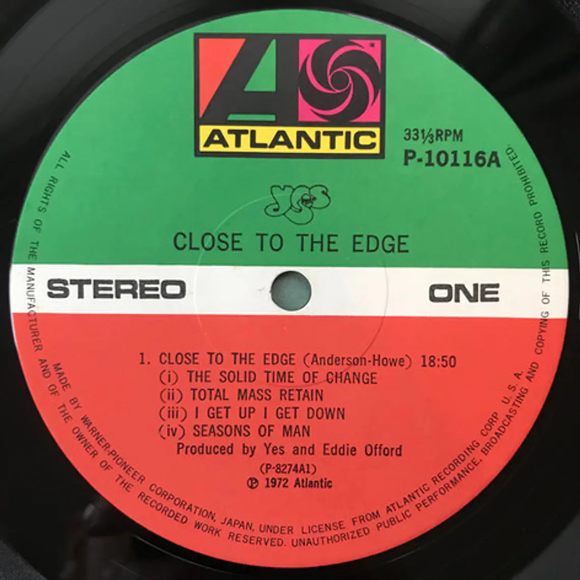 Yes – Close To The Edge /NM/JAPAN/ NO OBI 3