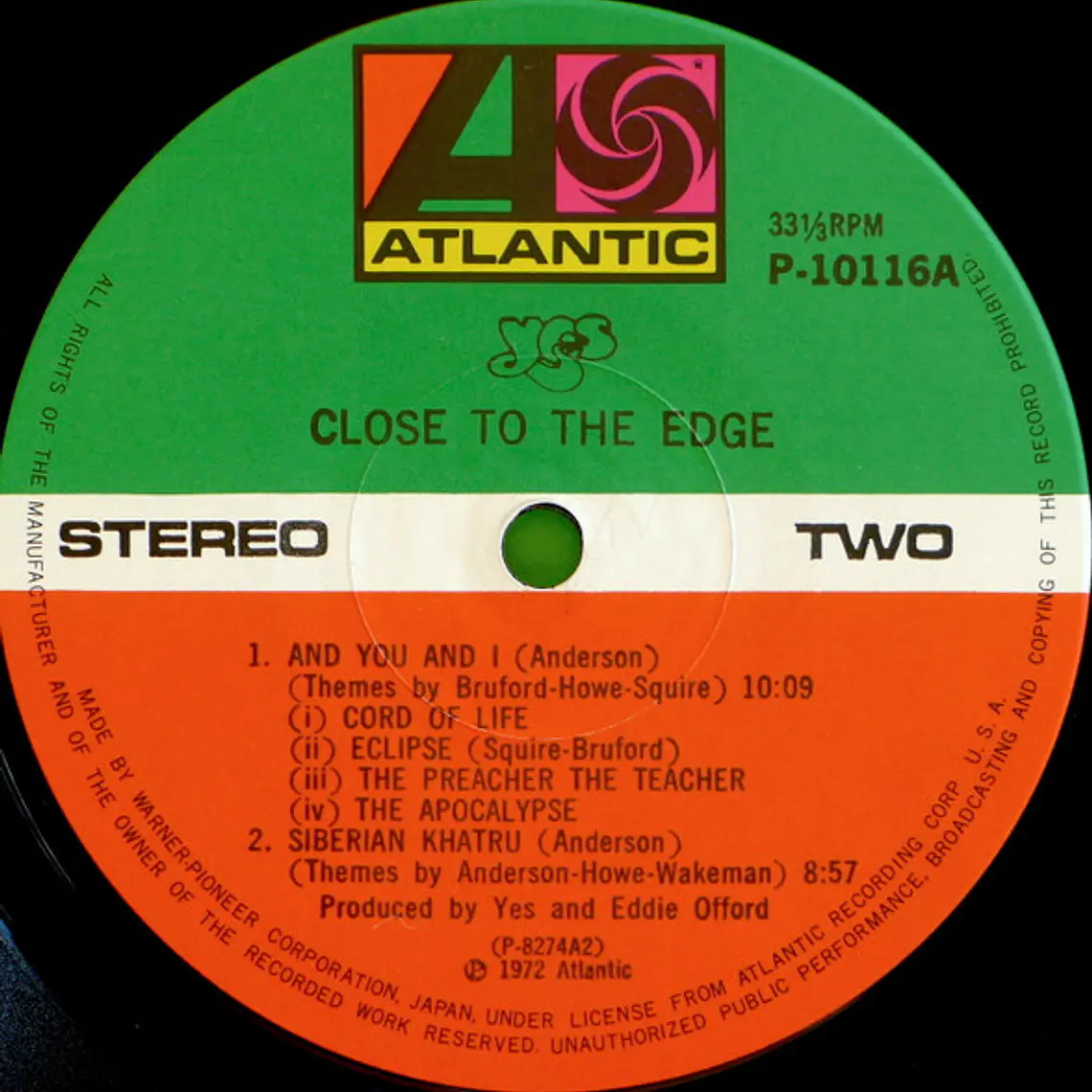 Yes – Close To The Edge /NM/JAPAN/ NO OBI 4