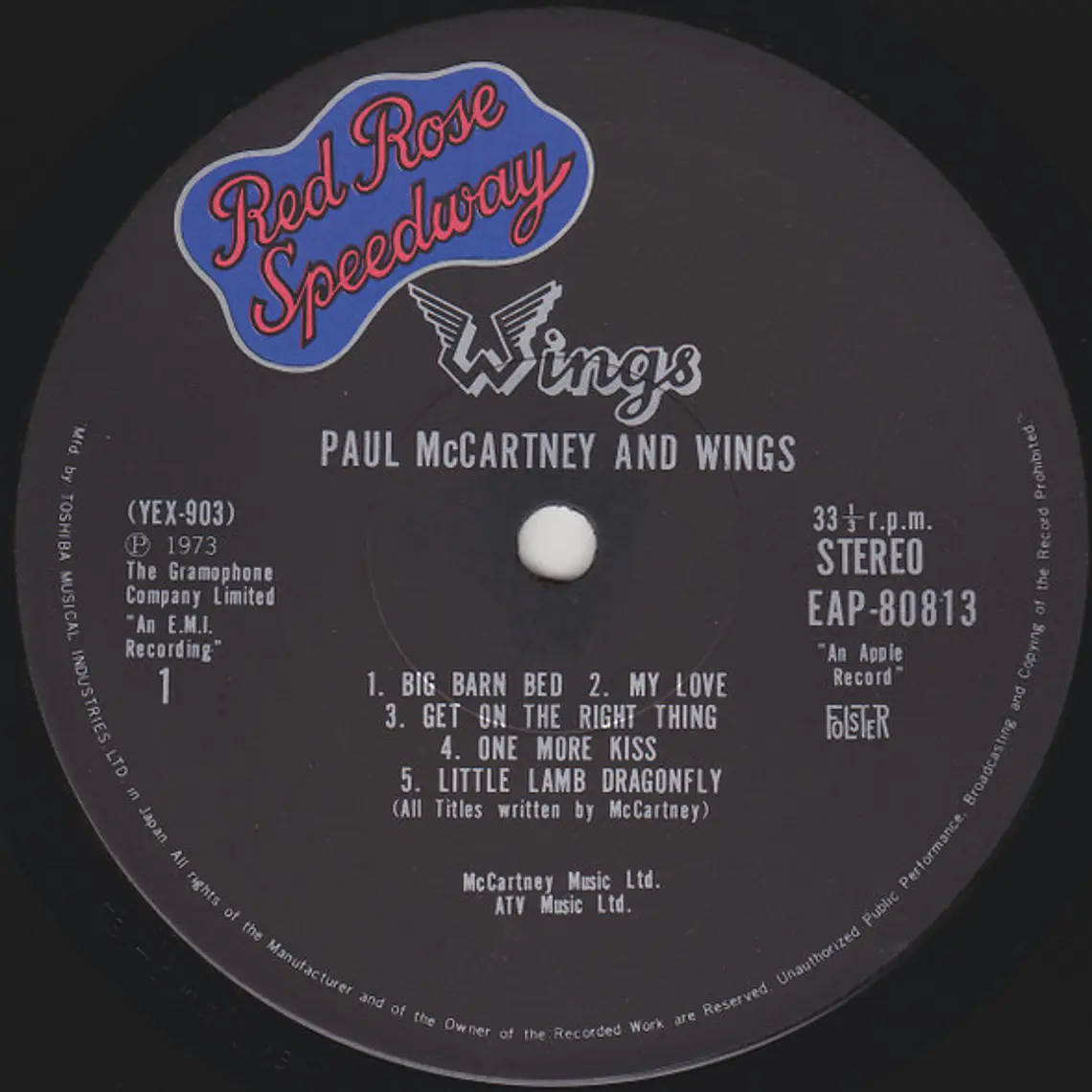 Paul McCartney And Wings* Red Rose Speedway/ ED.JAPON 3