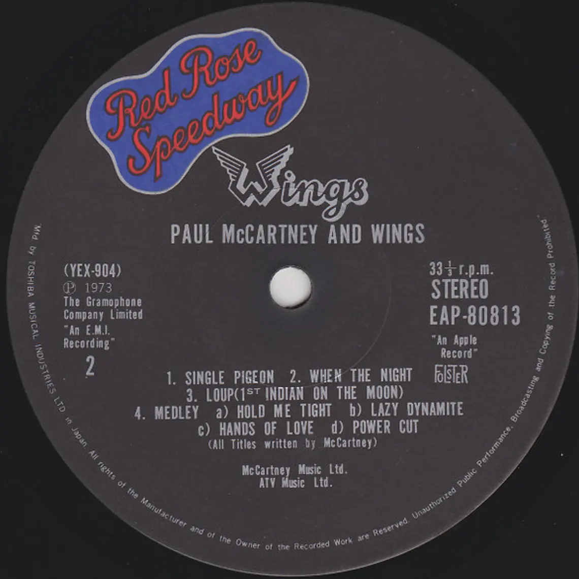 Paul McCartney And Wings* Red Rose Speedway/ ED.JAPON 4