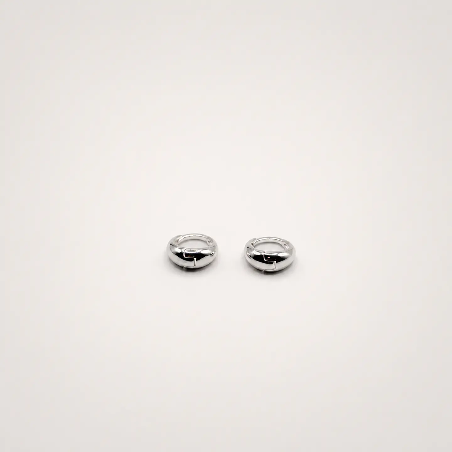 Aros Gota Presión Plateados 1