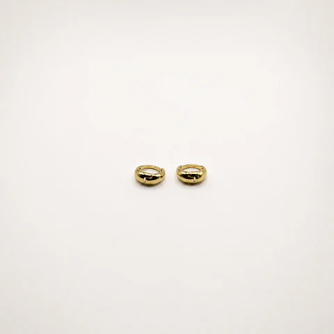Aros Gota Presión Dorados