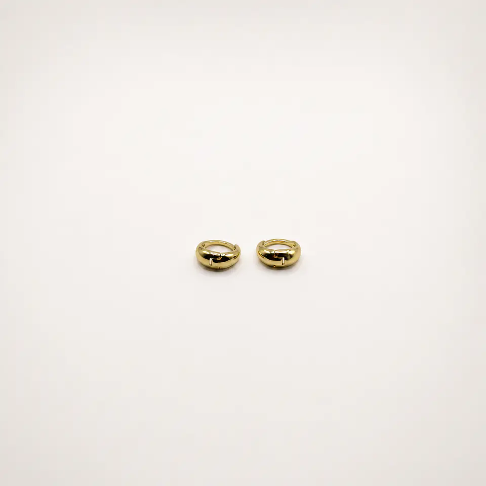 Aros Gota Presión Dorados 2