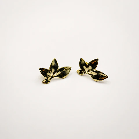 Aros Media Flor Calada Dorados