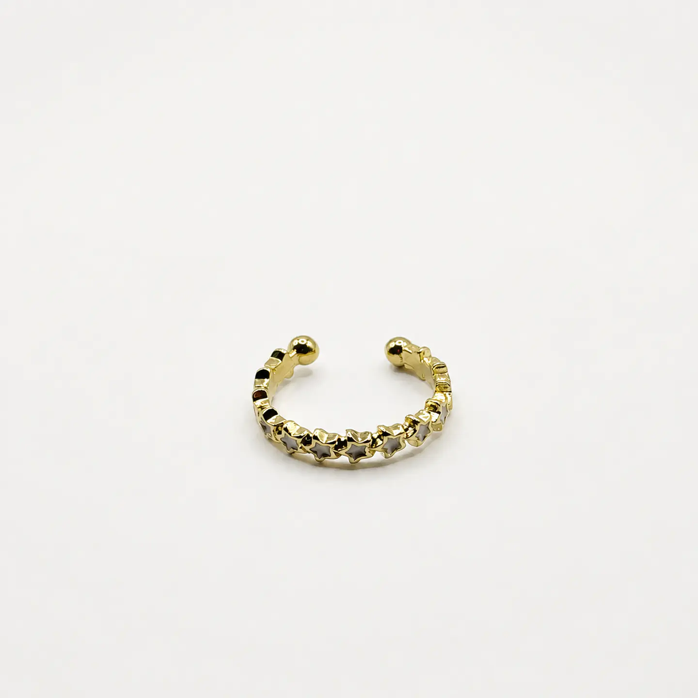 Anillo Estrellas Resina Dorado 1