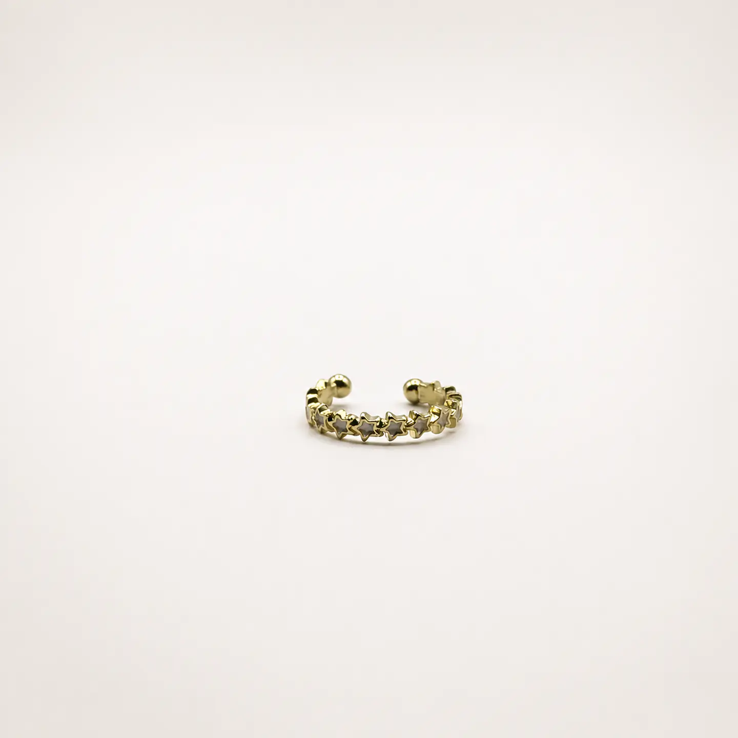 Anillo Estrellas Resina Dorado 2
