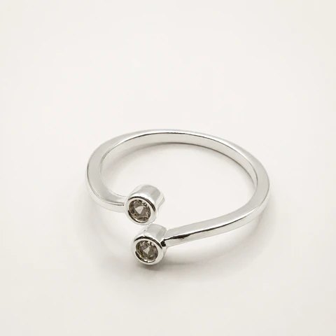 Anillo Circones Regulable Bañado en Plata