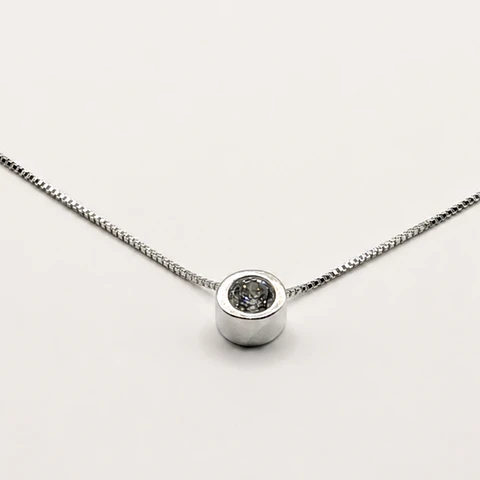 Collar Punto de Luz Bañado en Plata