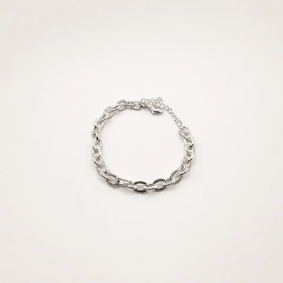 Pulsera Eslabón Cartier Plateada 1