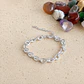 Pulsera Candado Eslabones Plateada - Miniatura 2