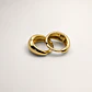 Aros Gota Presión Bañados en Oro - Miniatura 2