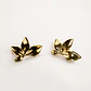 Aros Media Flor Calada Bañados en Oro - Miniatura 1