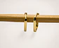 Aros Argolla Rectangular Bañados en Oro - Miniatura 2