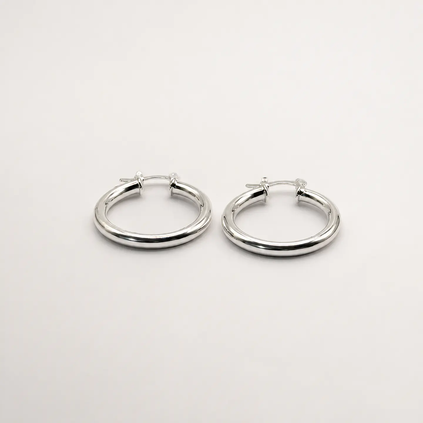 Aros Argolla Tubo Bañados en Plata 1