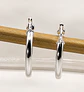Aros Argolla Tubo Bañados en Plata - Miniatura 2