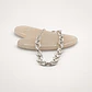 Pulsera Candado Eslabones Bañada en Plata - Miniatura 1
