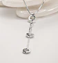 Collar Cascada Círculos Bañado en Plata - Miniatura 3