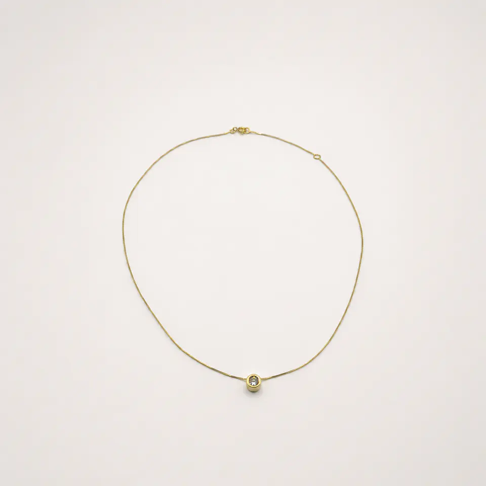 Collar Punto de Luz Bañado en Oro 2