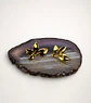 Aros Media Flor Calada Bañados en Oro - Miniatura 2