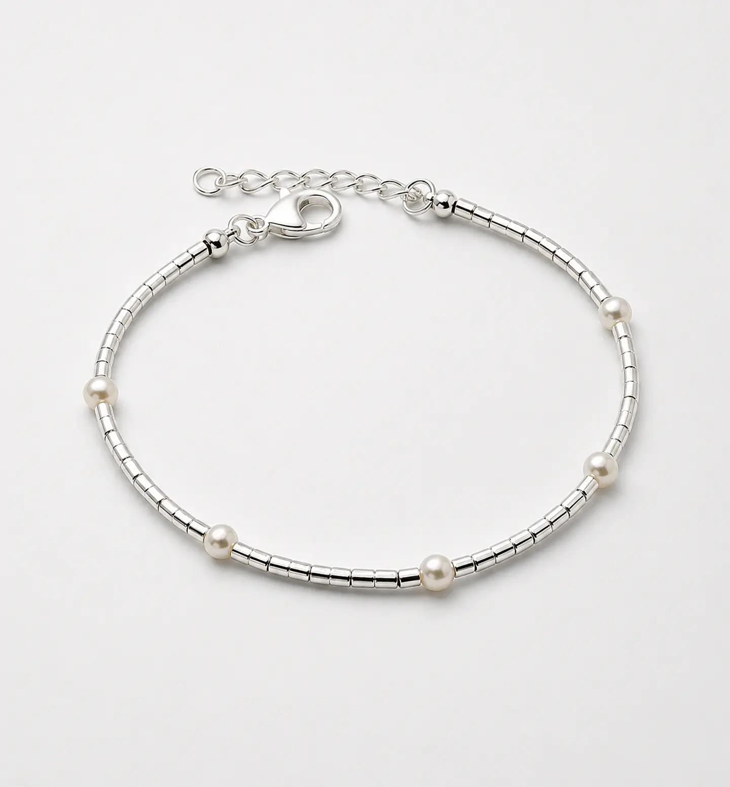 Pulsera de mostacillas y perlas para una cena elegante