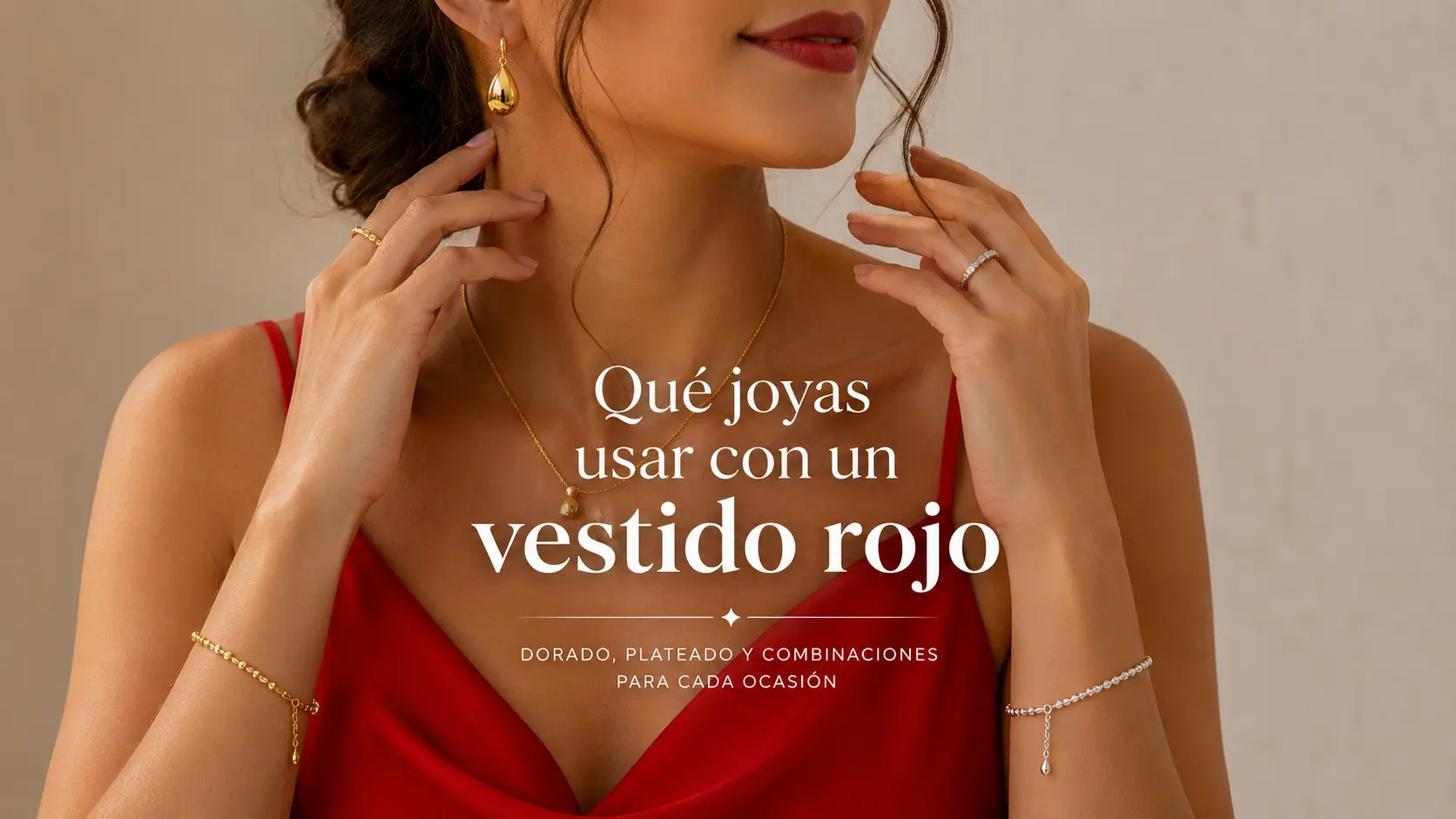 Qué joyas usar con un vestido rojo: guía para combinarlo