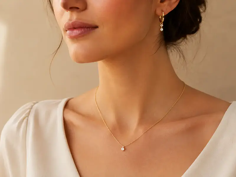 Cómo combinar aros y collar sin recargar el look