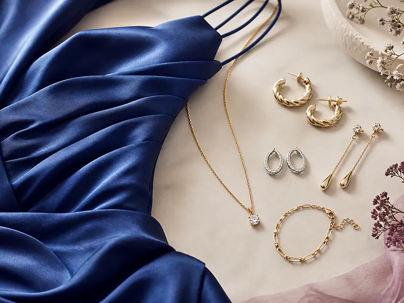 Qué joyas usar con un vestido azul: guía para combinarlo