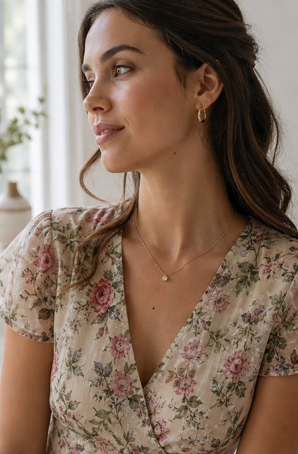 Qué joyas usar con un vestido de flores: guía para combinarlo