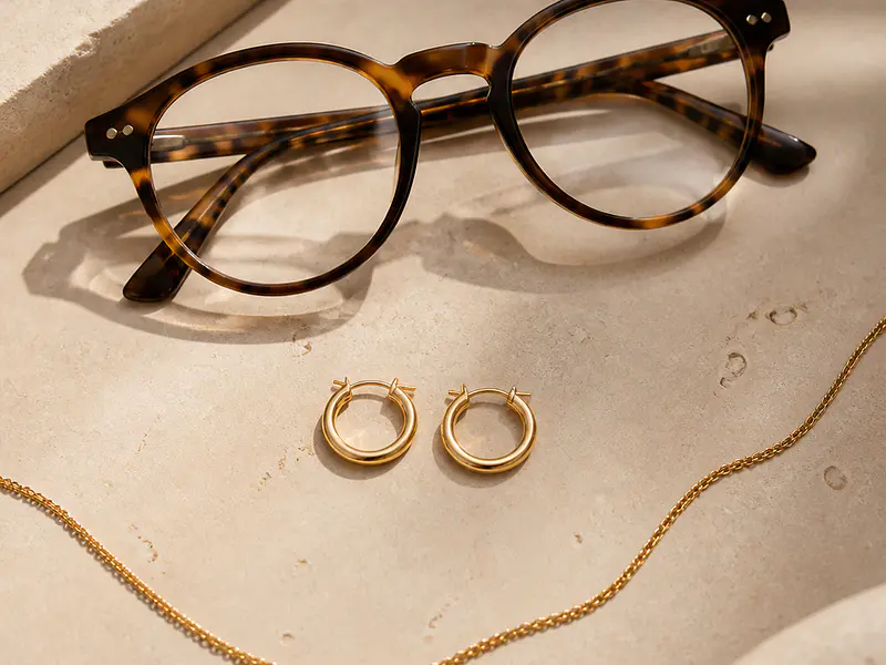 Qué joyas usar con lentes: guía para equilibrar tu look