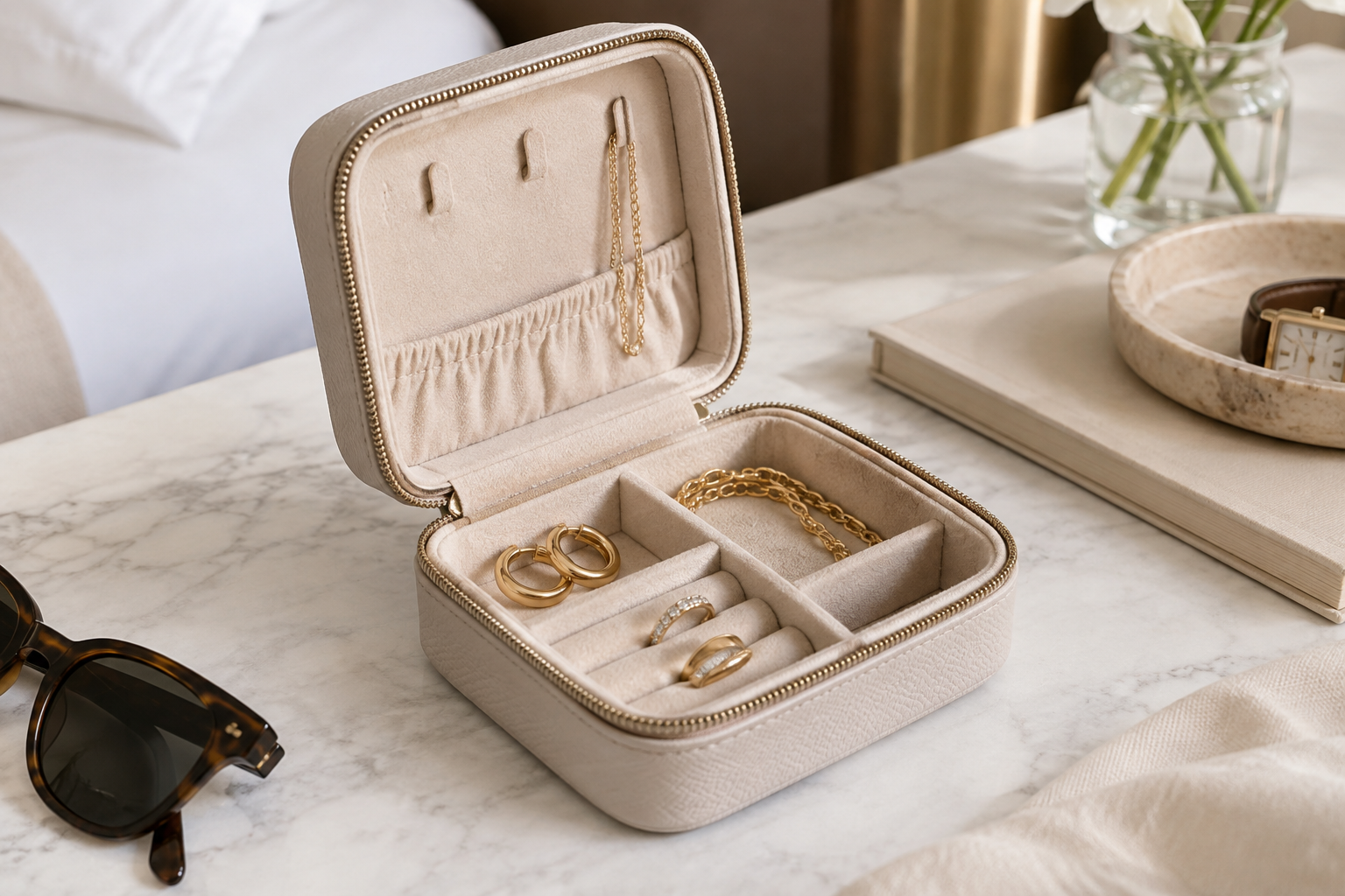 Joyas para viajar: qué llevar en la maleta y cómo cuidarlas
