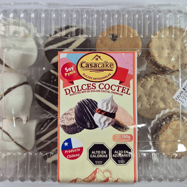 DULCES CHILENOS COCTEL RELLENOS MANJAR 12 UN 1