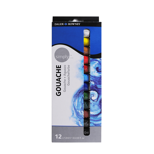 Set pintura Gouache Daler-Rowney 12 colores 12ml. 