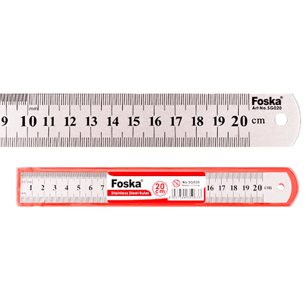 Regla Metálica Fosca 20cm  