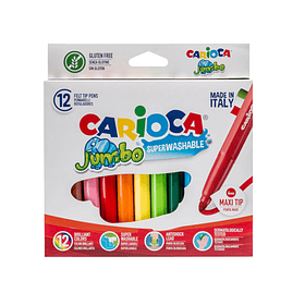 Plumones Carioca Jumbo 12 Colores