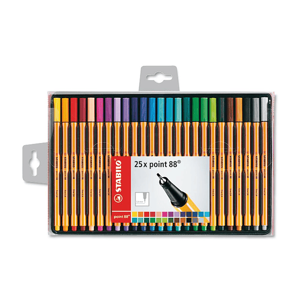 Caja 25 lápices Stabilo Point 88 