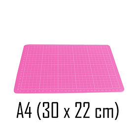 Base de Corte A4 30X22cm con gráfica y ángulos color Rosado