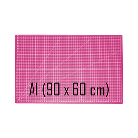 Base de Corte A1 90X60cm con gráfica y ángulos color Rosado
