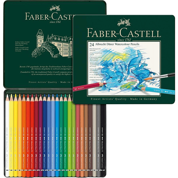 Lápiz Acuarelable A.Dürer Faber-Castell x24 Colores 