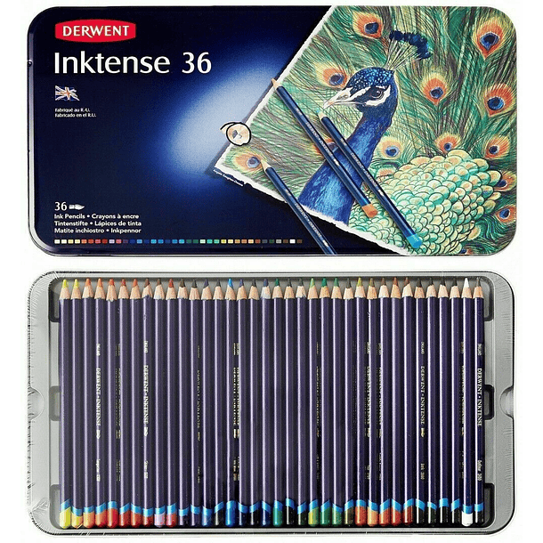 Lapices de Tinta Solubles al Agua Inktense Set 36 Colores 